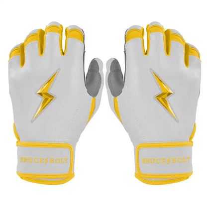 Chrome Series Short Cuff Batting Gloves - Yellow