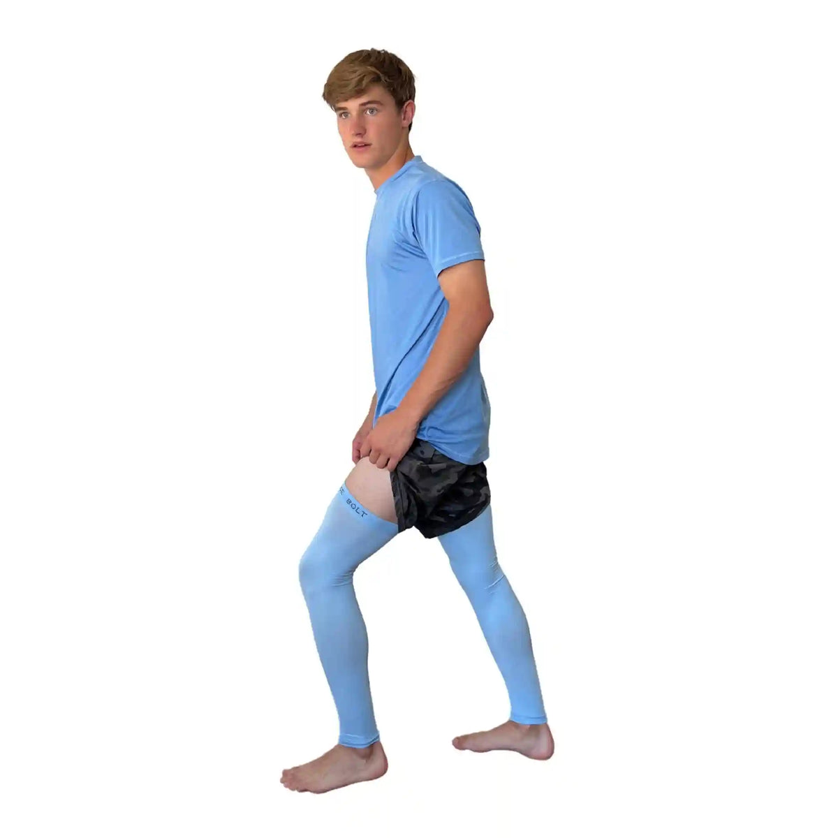 Compression Xtra Long Leg Sleeves (2-Pack) - Baby Blue
