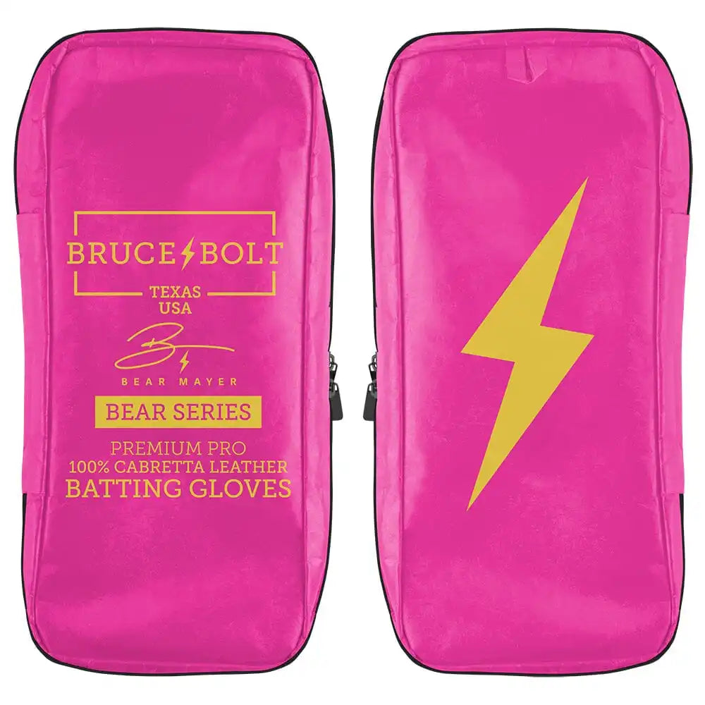 Bear Series Short Cuff Batting Gloves | Pink Lightning