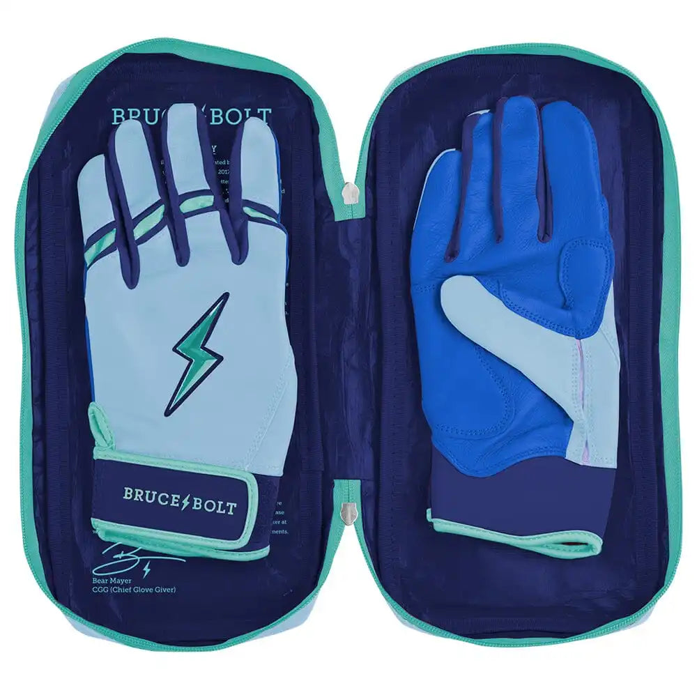 Bear Series Short Cuff Batting Gloves - Tidal Blue