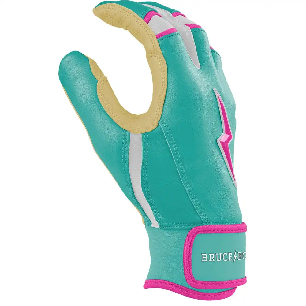 Fernando Tatis Jr. Signature Series Short Cuff Batting Gloves - Mint/Pink