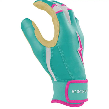 Fernando Tatis Jr. Signature Series Short Cuff Batting Gloves - Mint/Pink