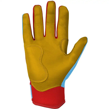 Harrison Bader Signature Series Short Cuff Batting Gloves - Baby Blue