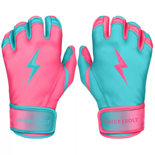 Personalized Max Clark Signature Series Short Cuff Batting Gloves - Pink/Teal