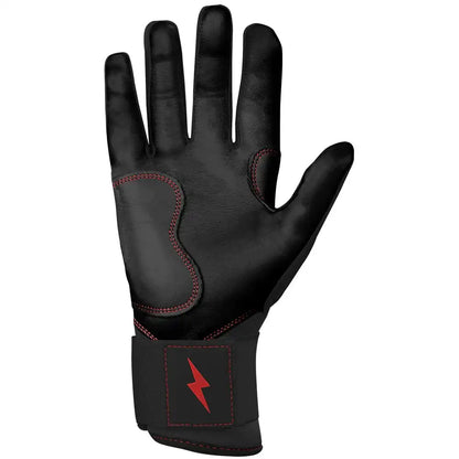 Bear Series Long Cuff Batting Gloves - Black