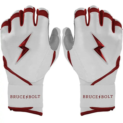 Chrome Series Long Cuff Batting Gloves - Maroon