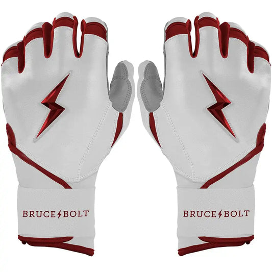 Chrome Series Long Cuff Batting Gloves - Maroon