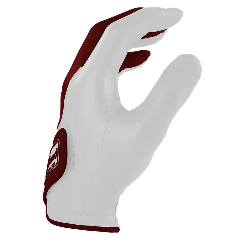 Bear Series Golf Gloves (On Left, 2-Pack) - College Station Maroon