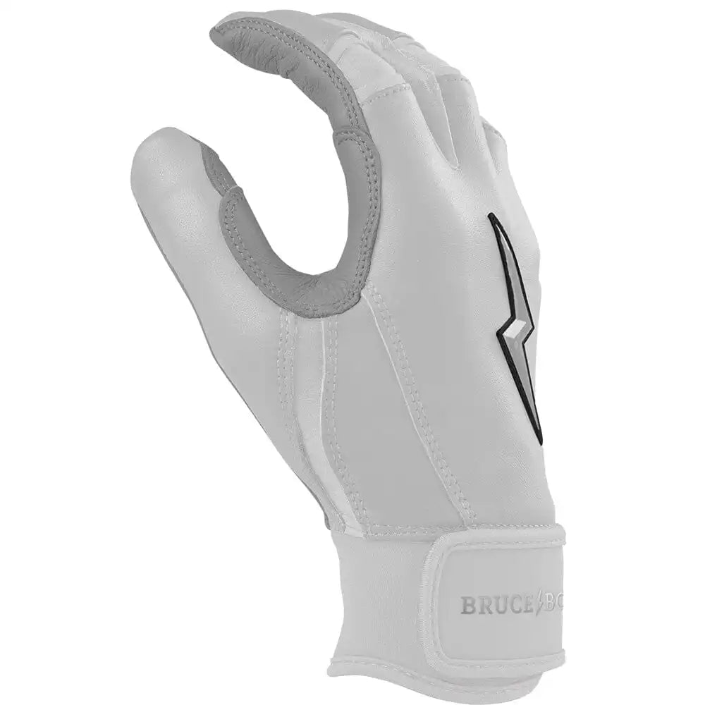 Chrome Series Short Cuff Batting Gloves - White