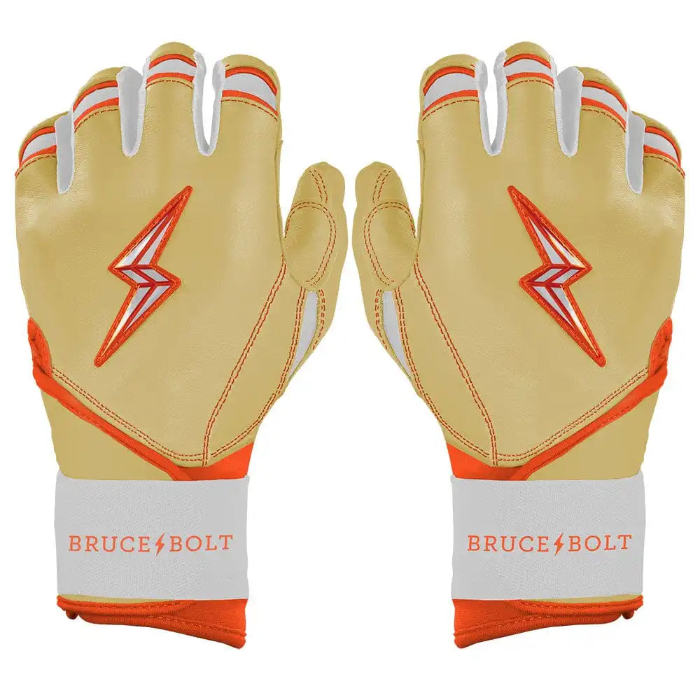 Max Clark Signature Series Long Cuff Batting Gloves - Clark Ivory