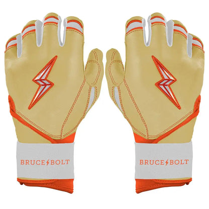 Max Clark Signature Series Long Cuff Batting Gloves - Clark Ivory