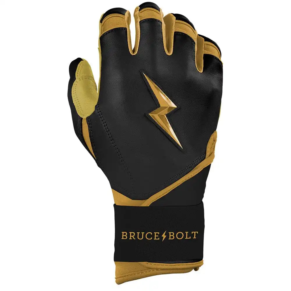 Gold Series Long Cuff Batting Gloves - Black/Gold