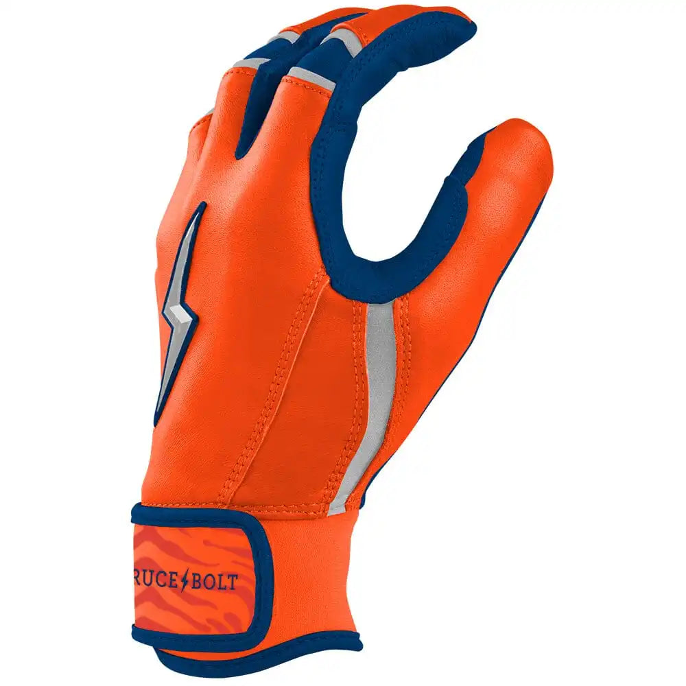 Max Clark Signature Series Short Cuff Batting Gloves - Navy/Orange