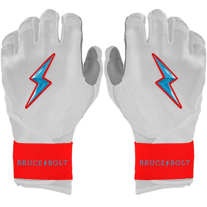 Bear Series Long Cuff Batting Gloves - Miami White