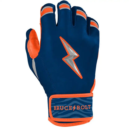 Max Clark Signature Series Short Cuff Batting Gloves - Navy/Orange