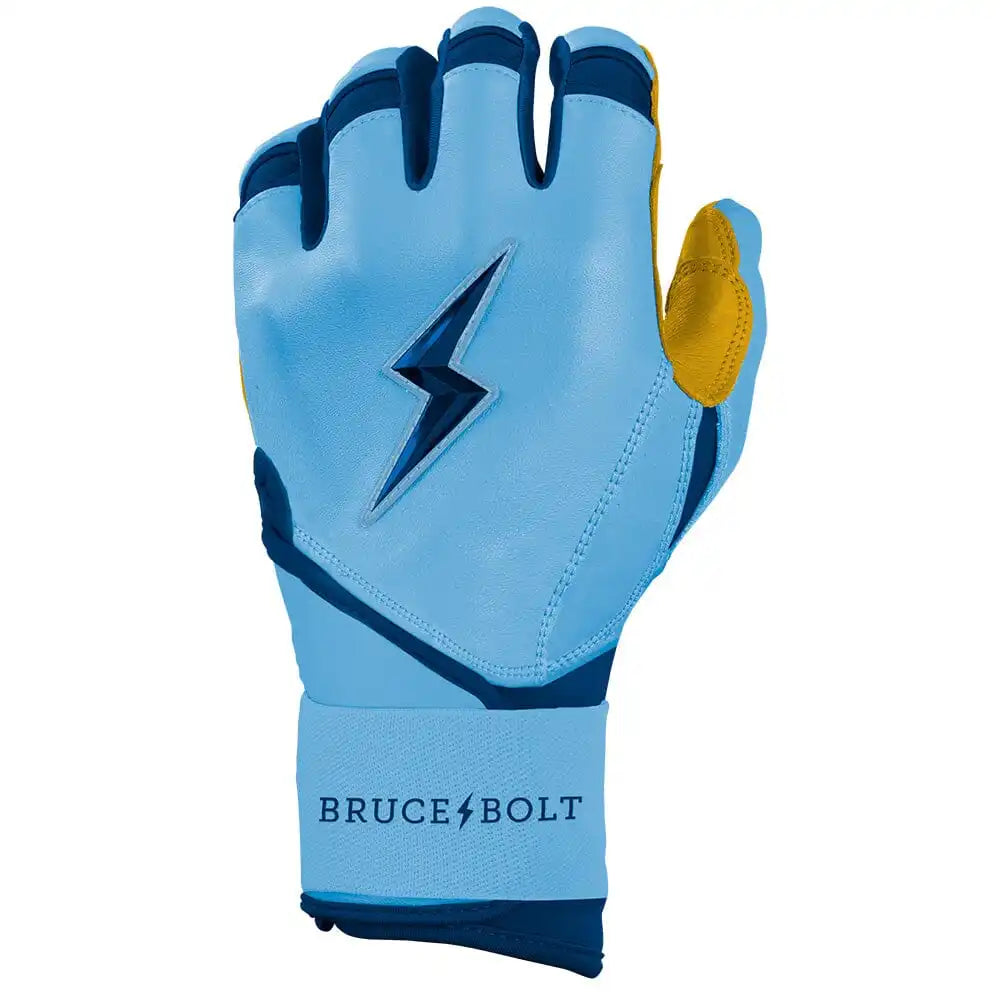 Personalized Bear Series Long Cuff Batting Gloves - Carolina Blue