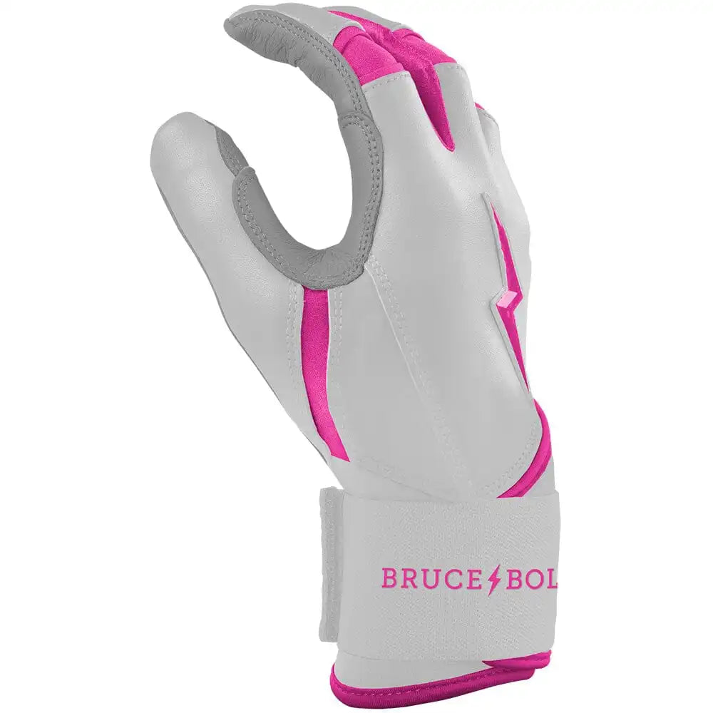 Chrome Series Long Cuff Batting Gloves - Pink