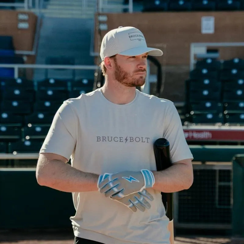 Ian Happ Signature Series Short Cuff Batting Gloves - Grey