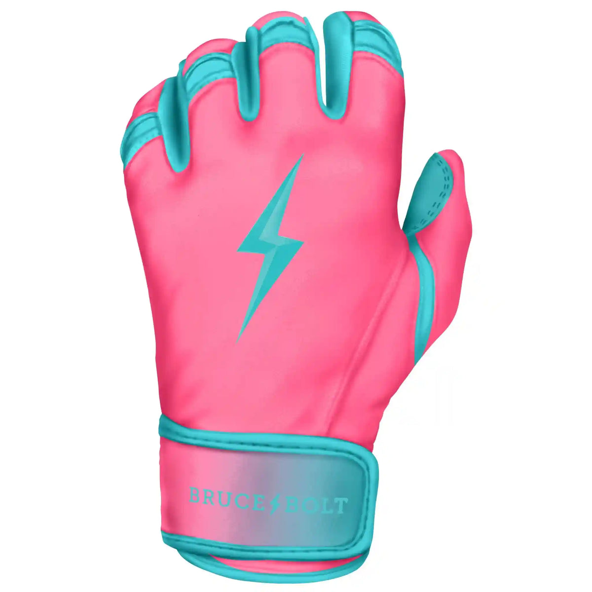 Personalized Max Clark Signature Series Short Cuff Batting Gloves - Pink/Teal