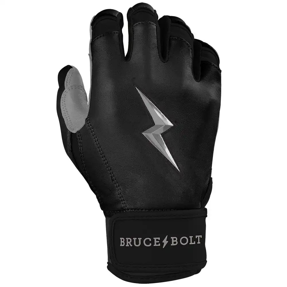 Chrome Series Short Cuff Batting Gloves - Black