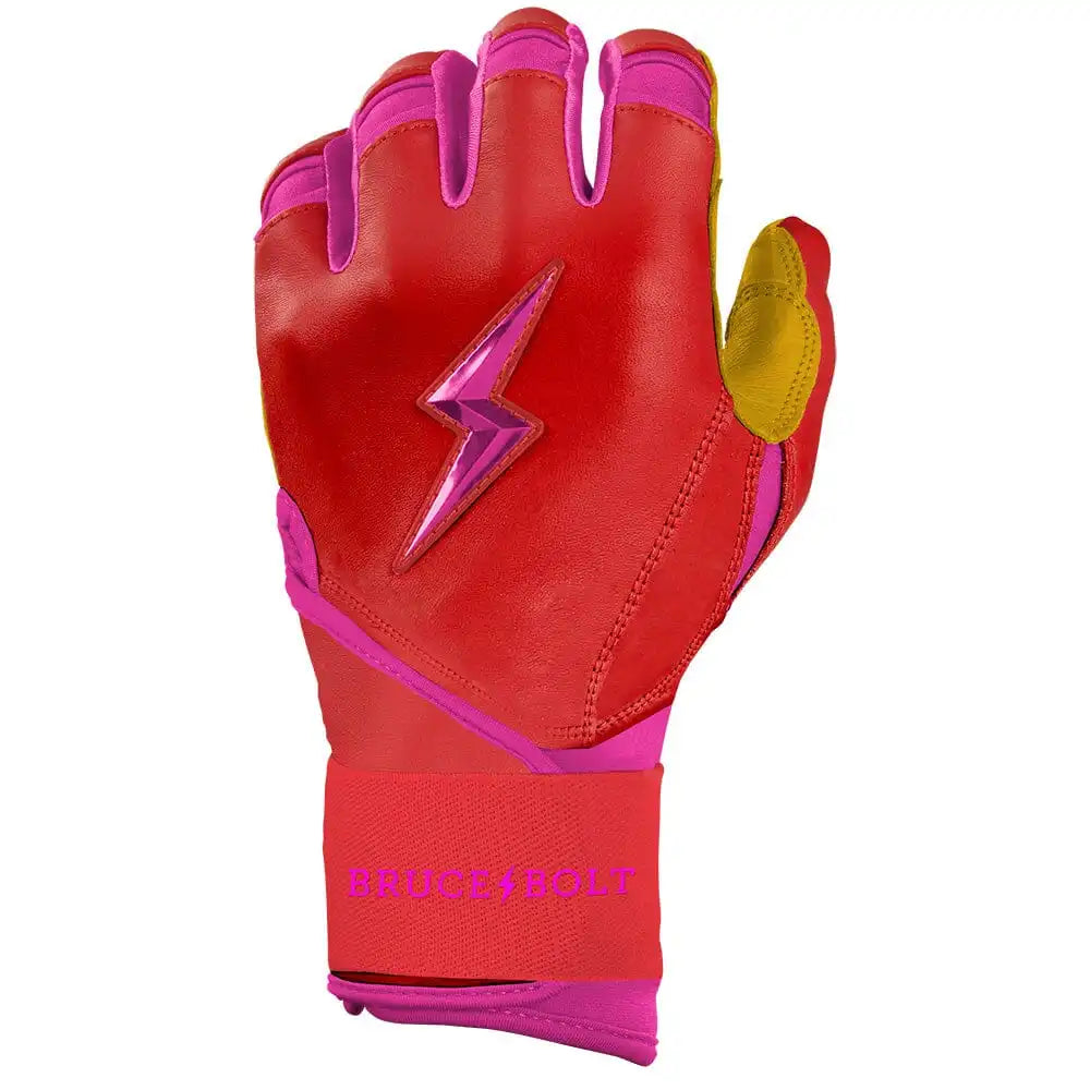 Harrison Bader Signature Series Long Cuff Batting Gloves - Pink