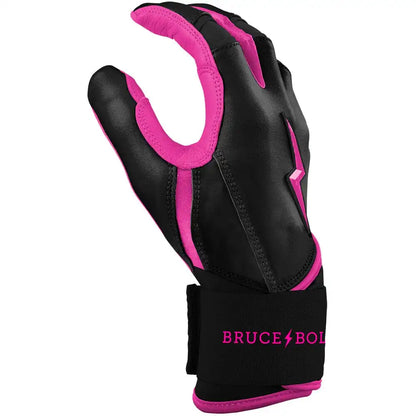 Bear Series Long Cuff Batting Gloves - Hot Pink