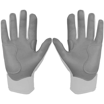 Personalized Chrome Series Short Cuff Batting Gloves - White