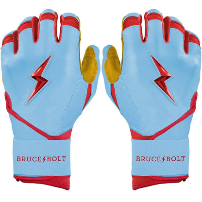 Harrison Bader Signature Series Long Cuff Batting Gloves - Baby Blue