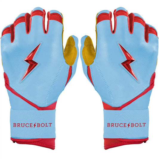 Harrison Bader Signature Series Long Cuff Batting Gloves - Baby Blue