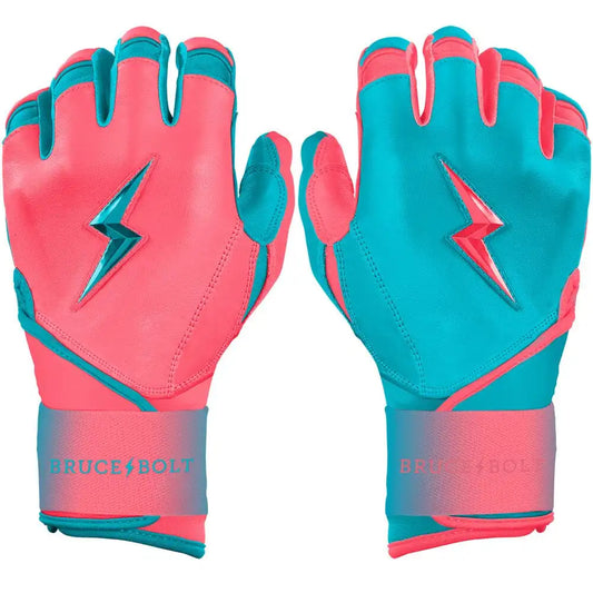 Max Clark Signature Series Long Cuff Batting Gloves - Pink/Teal