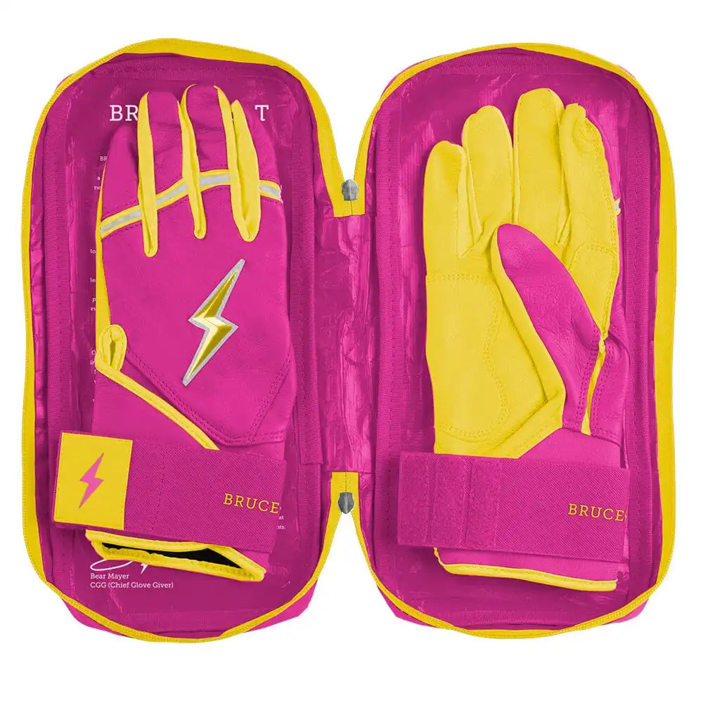 Dexter McCleon Jr. Signature Series Long Cuff Batting Gloves - Pink Lemonade