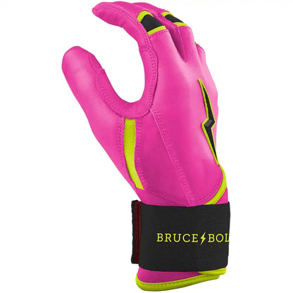 Bear Series Long Cuff Batting Gloves - Pink Lightning