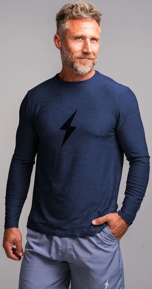 SuperSoft BOLT Long Sleeve Shirt - Navy