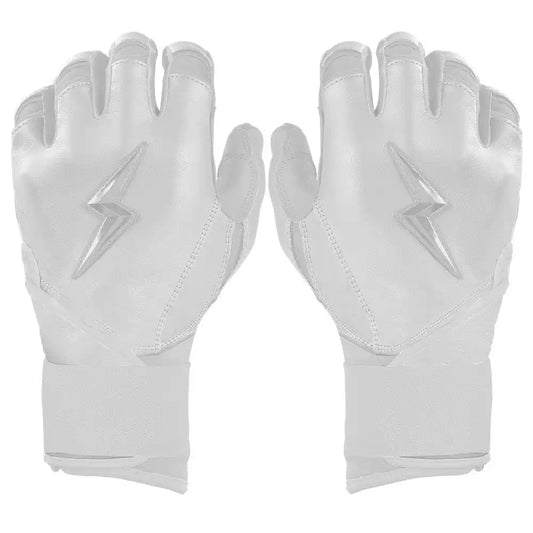Personalized Bear Series Long Cuff Batting Gloves - Whiteout