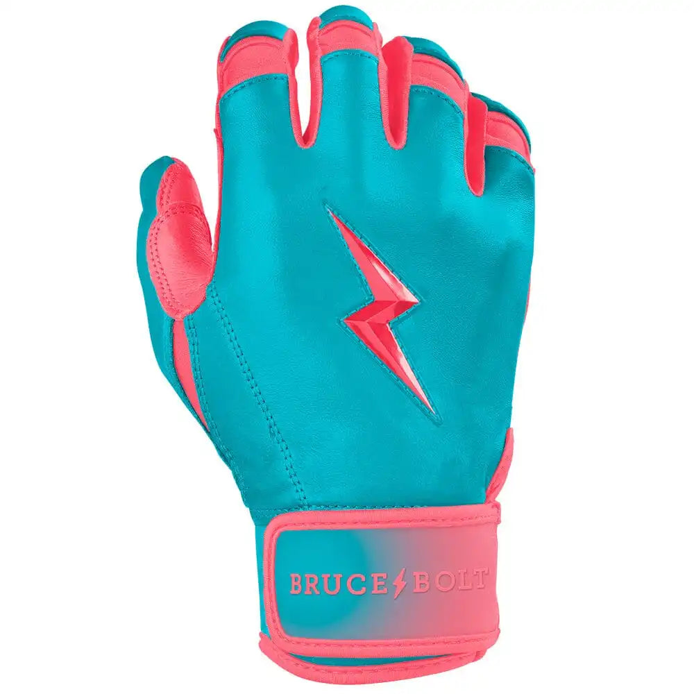 Max Clark Signature Series Short Cuff Batting Gloves - Pink/Teal