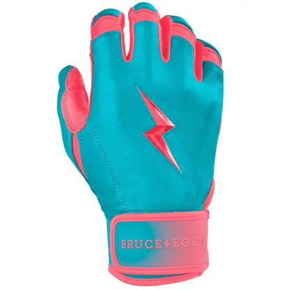 Max Clark Signature Series Short Cuff Batting Gloves - Pink/Teal