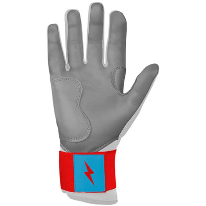 Bear Series Long Cuff Batting Gloves - Miami White