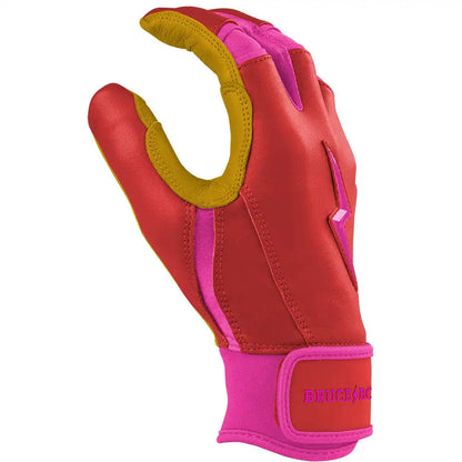 Harrison Bader Signature Series Short Cuff Batting Gloves - Pink