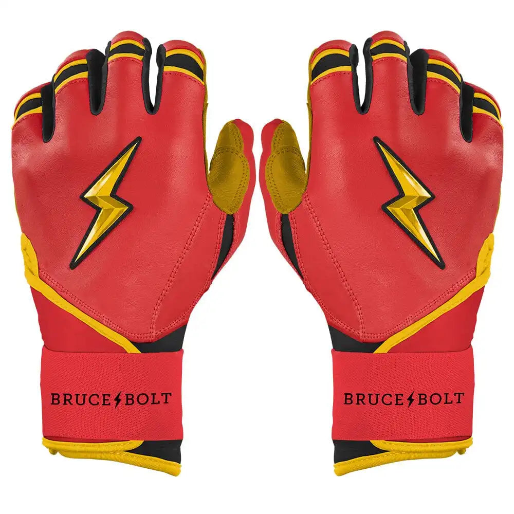 Konnor Griffin Signature Series Long Cuff Batting Gloves - Red