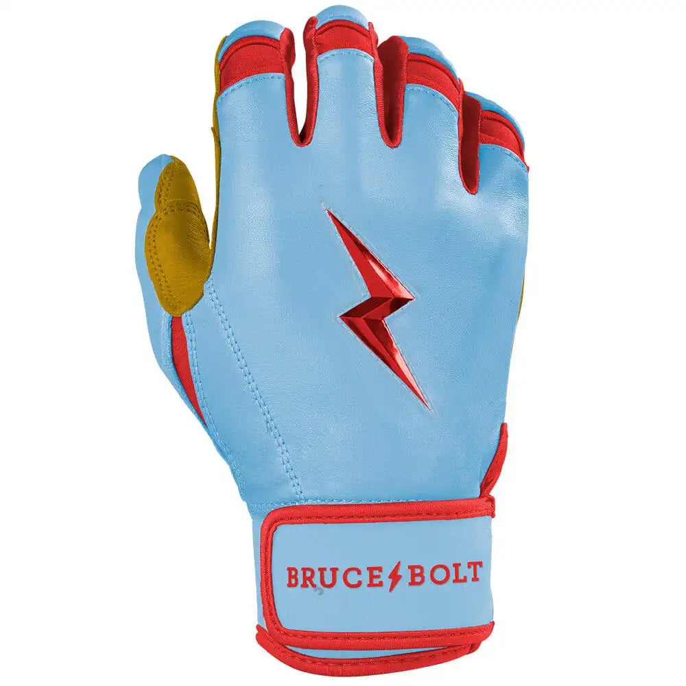 Harrison Bader Signature Series Short Cuff Batting Gloves - Baby Blue