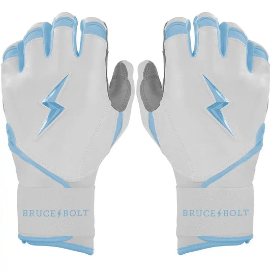 Chrome Series Long Cuff Batting Gloves - Baby Blue