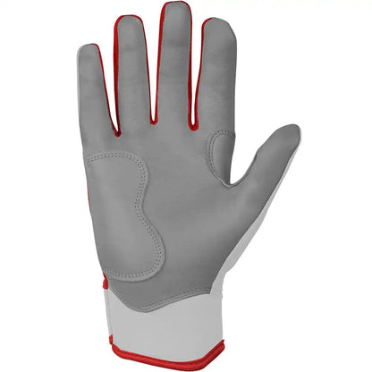 Chrome Series Short Cuff Batting Gloves - Red