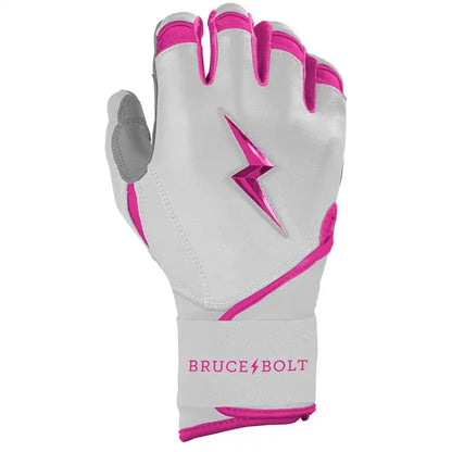 Chrome Series Long Cuff Batting Gloves - Pink
