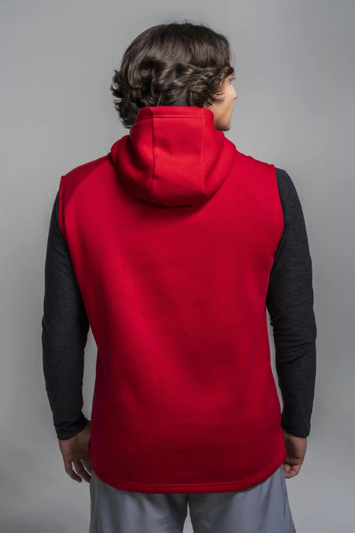 BOLT Sleeveless Hoodie - Red/Red Bolt