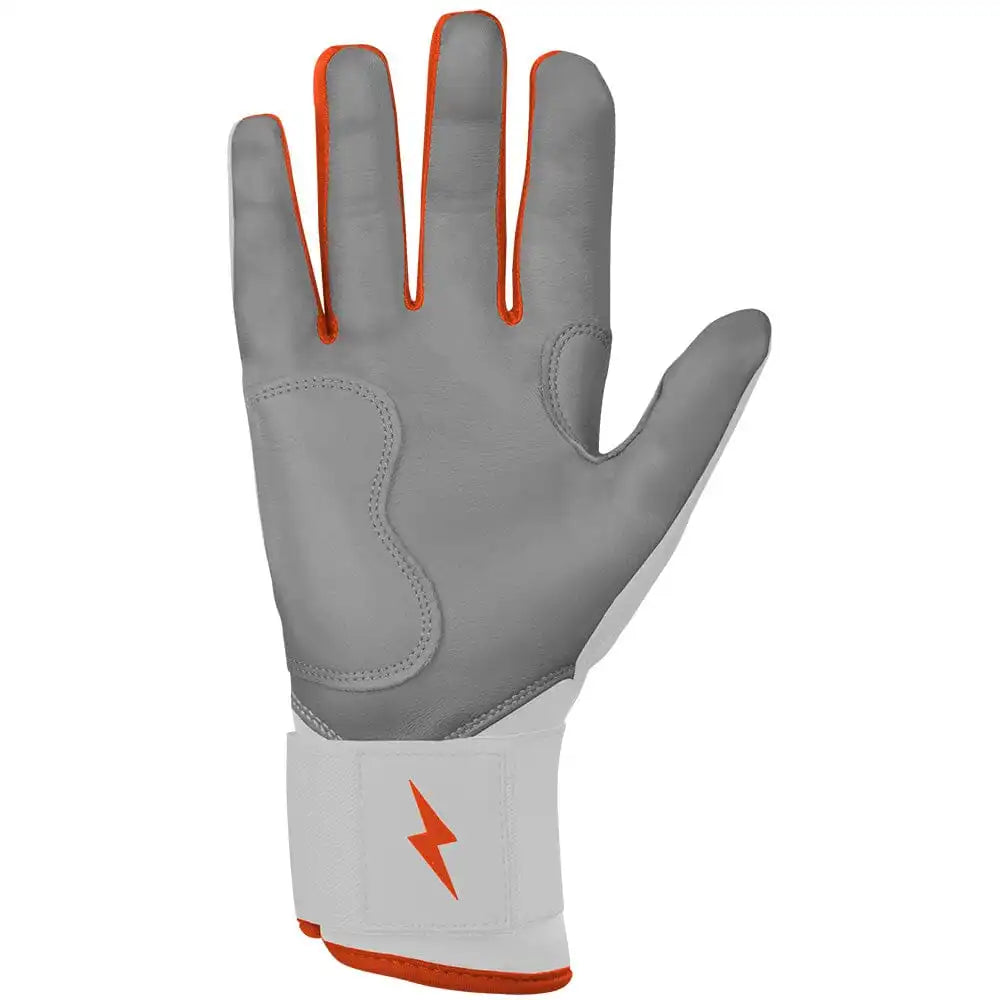 Chrome Series Long Cuff Batting Gloves - Orange