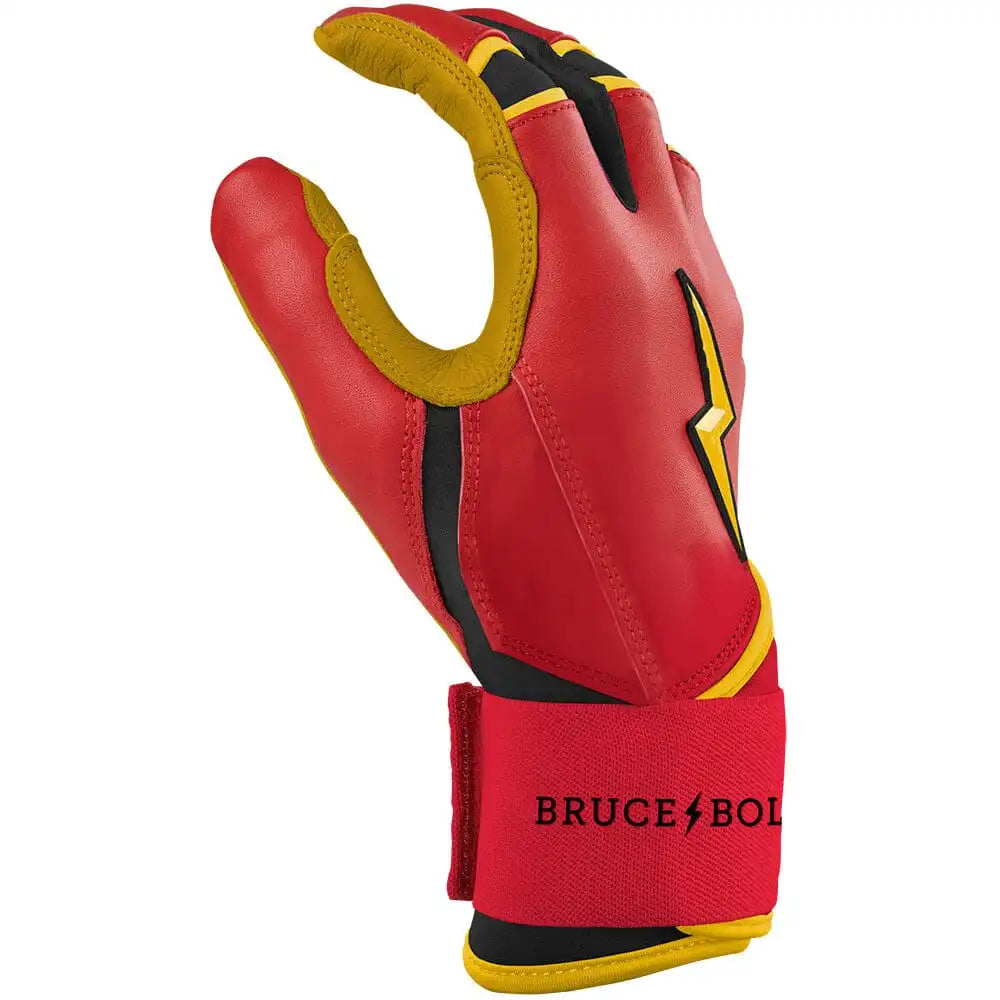 Konnor Griffin Signature Series Long Cuff Batting Gloves - Red
