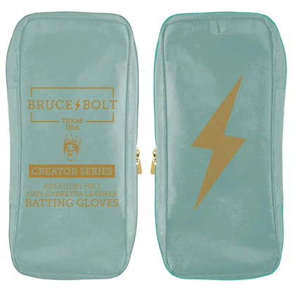 King of JUCO Creator Series Short Cuff Batting Gloves - Mint/Gold