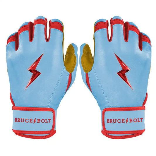 Harrison Bader Signature Series Short Cuff Batting Gloves - Baby Blue