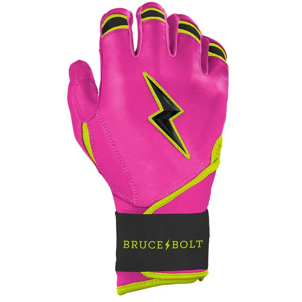 Bear Series Long Cuff Batting Gloves - Pink Lightning