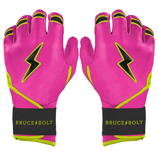 Bear Series Long Cuff Batting Gloves - Pink Lightning